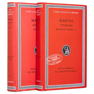 马提亚尔 隽语 两卷本 Epigrams 拉英对照 英文原版 Martial 洛布古典丛书 经典 诗歌 文学 【中商原版】