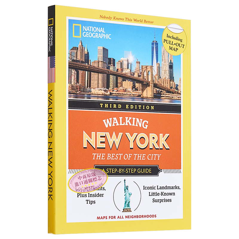 预售 国家地理之徒步纽约 第3版 National Geographic Walking New York 英文原版 美国旅游 旅行指南【中商原版】