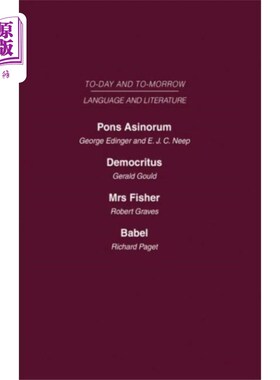 海外直订Pons Asinorum, or the Future of Nonsense Democri... 《无稽之谈的未来》德谟克利特《笑声的未来》费希尔夫人《