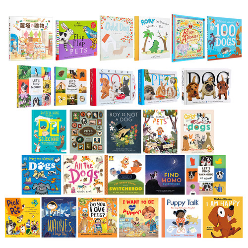 英文原版 狗狗及其他宠物主题图书合集 故事绘本纸板书 Lets Find Momo 寻找莫莫 Matthew Van Fleet Dog Pick a Pet【中商原版】