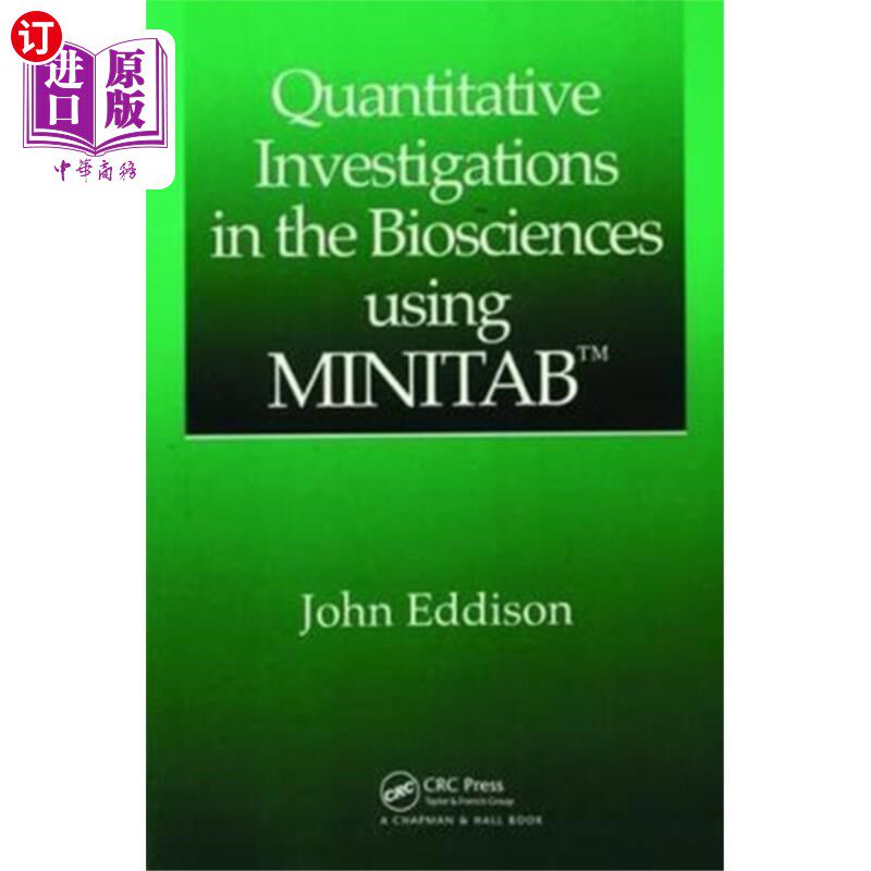 海外直订Quantitative Investigations in the Biosciences u... 利用MINITAB进行生物科学定量研究