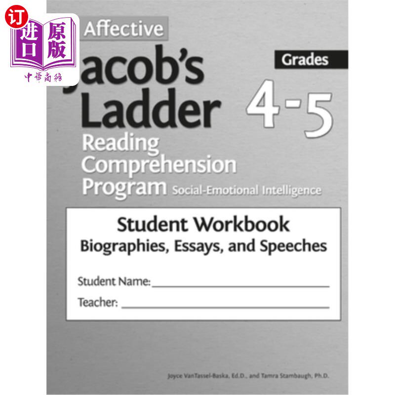 海外直订Affective Jacob's Ladder Reading Comprehension Program: Grades 4-5, Student Work 情感性雅各布阶梯阅读理解课