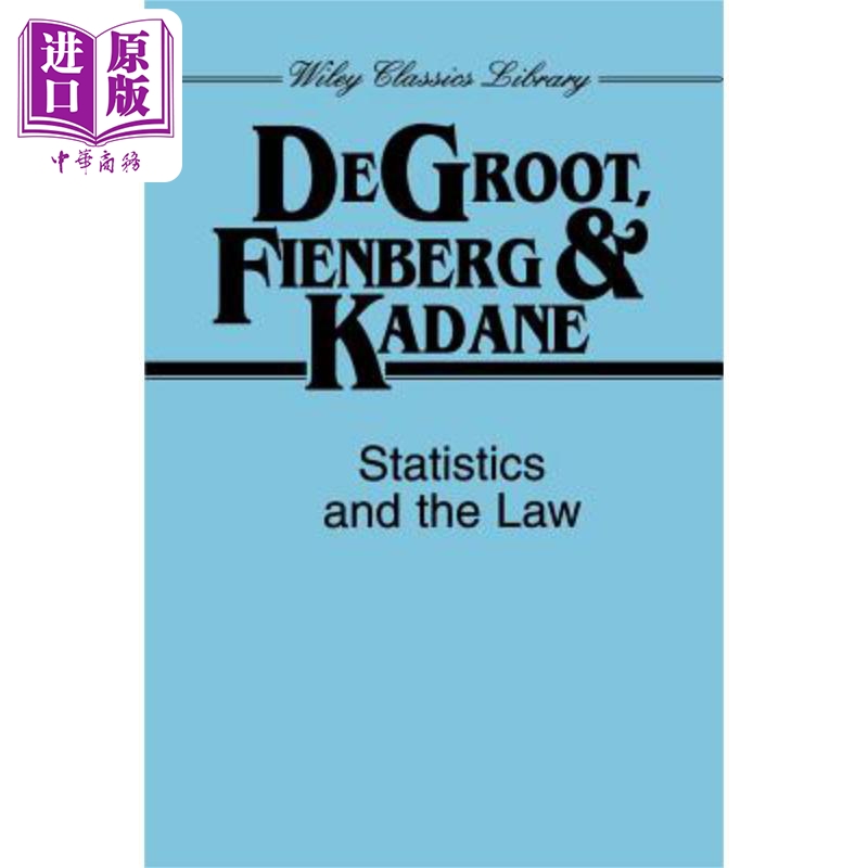 预售 统计数字及法例(修订版) Statistics and the Law (Revised) Morris DeGroot 英文原版 中商原版