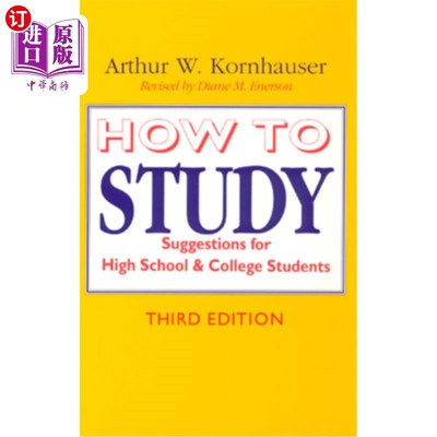 海外直订How to Study: Suggestions for High-School and College Students 如何学习：对高中生和大学生的建议