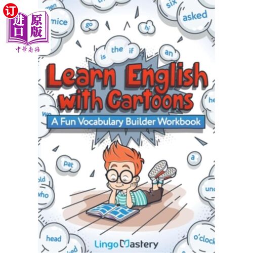 海外直订Learn English With Cartoons: A Fun Vocabulary Builder Workbook 卡通学英语:一本有趣的词汇构建练习册