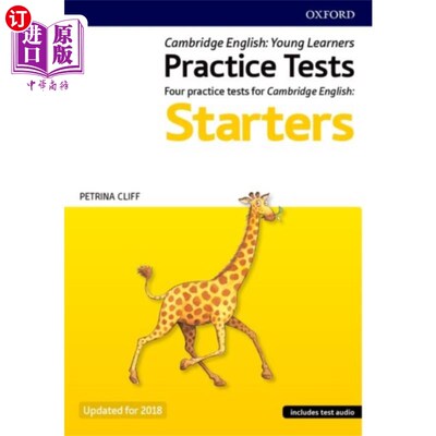 海外直订Cambridge English Qualifications Young Learners Practice Tests: Pre A1: Starters 剑桥英语资格少儿实践测试：A1