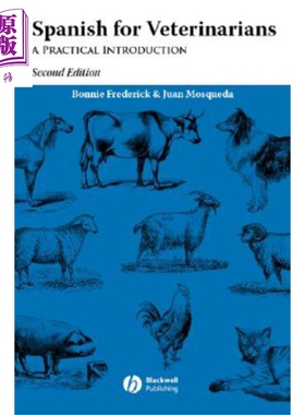 现货 兽医用西班牙语 第2版 英文原版 Spanish For Veterinarians Bonnie Frede【中商原版】Wiley