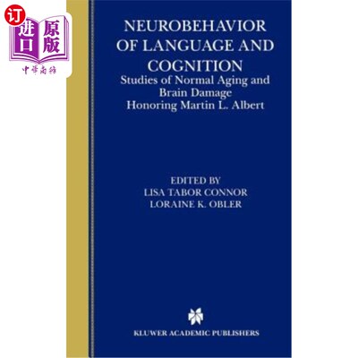 海外直订医药图书Neurobehavior of Language and Cognition: Studies of Normal Aging and Brain Damag 语言和认知的神经行