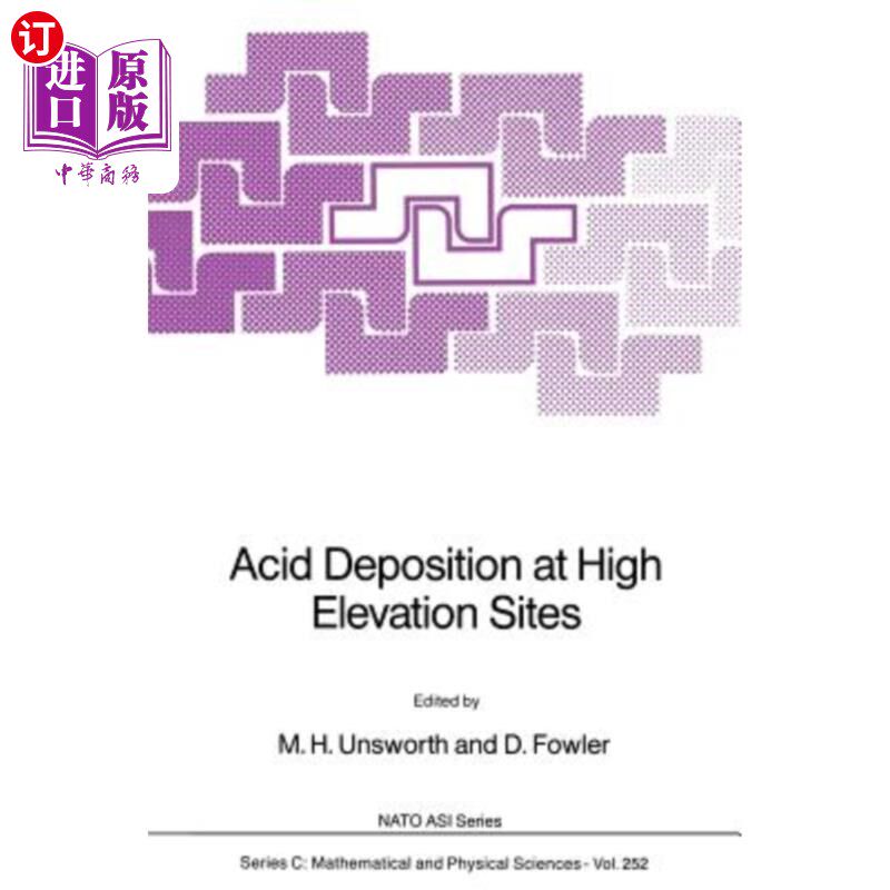 海外直订Acid Deposition at High Elevation Sites 高海拔地区的酸沉降