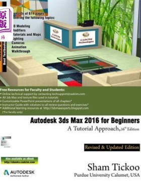 海外直订Autodesk 3ds Max 2016 for Beginners: A Tutorial Approach 适用于初学者的Autodesk 3ds Max 2016：教程方法