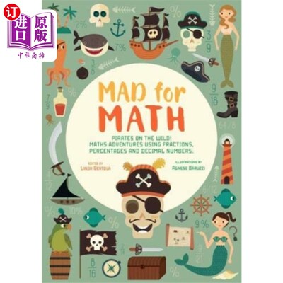 海外直订Mad For Math: Navigate The High Seas! Maths Adve... 为数学疯狂:在公海上航行!使用分数，百分比和十进制数的数