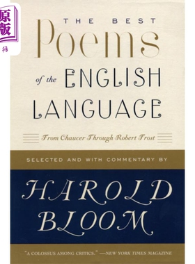 英语诗 The Best Poems of the English Language  From Chaucer Through 英文原版 Harold Bloom【中商原版】