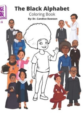 海外直订The Black Alphabet: Elementary Coloring Book 黑色字母表：基本着色书