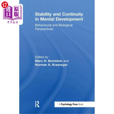 海外直订Stability and Continuity in Mental Development: Behavioral and Biological Perspe 心理发展的稳定性和连续性: