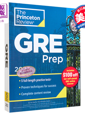 Princeton Review GRE Prep 2023 Graduate School Test Preparation 普林斯顿GRE考试备考2023 研究生院考试准备【中商原版?