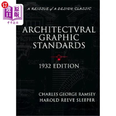 海外直订Architectural Graphic Standards for Architects, Engineers, Decorators, Builders  建筑制图标准第一版纸质版