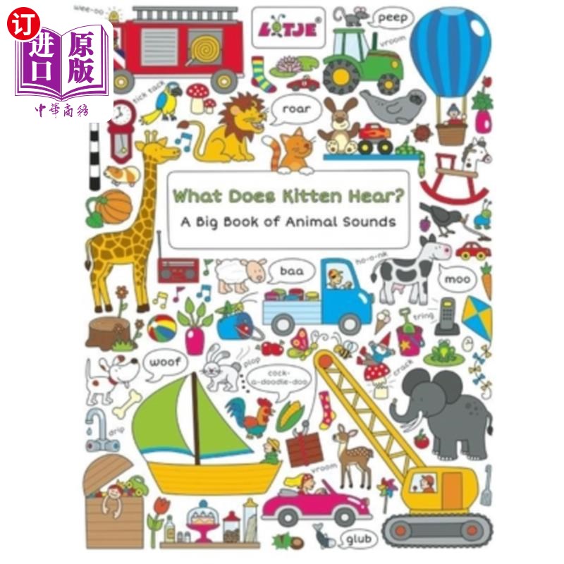 海外直订What Does Kitten Hear?: A Big Book of Animal Sounds 小猫听到了什么一本关于动物声音的大书