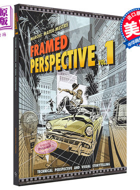 预售 Framed Perspective Vol.1 进口艺术 框架透视教学1 Marcos Mateu-Mestre 视觉讲故事技术制图草图绘制镜头设计【中商原版】
