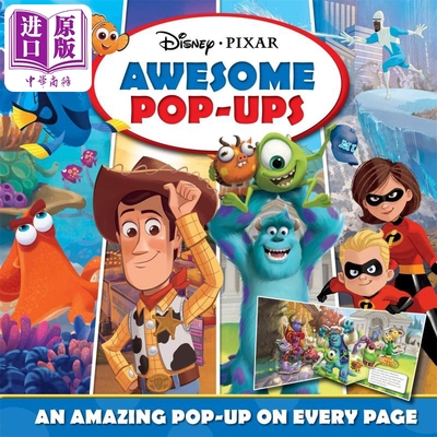 现货 Disney Pixar Awesome Pop-ups 立体书 迪士尼皮克斯故事 英文原版进口图书 儿童绘本 故事图画书【中商原版】