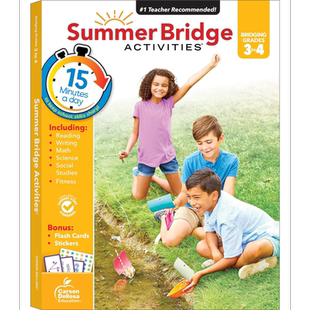 暑期衔接活动练习册 3-4年级 Summer Bridge Activities 3rd to 4th Grade Workbook英文原版 小学教材教辅参考书【中商原版?