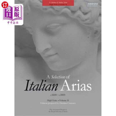 海外直订Selection of Italian Arias 1600-1800, Volume II ... 意大利咏叹调选集(1600-1800)第二卷(高音)