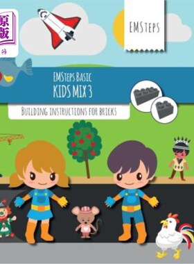 海外直订EMSteps Basic Kids Mix 3: Building instructions for bricks EMSteps基础儿童混合3:砖的建造说明