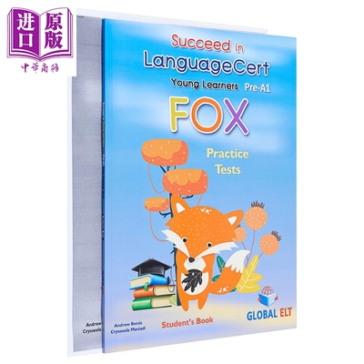 Succeed in LanguageCert Young Learners Fox CEFR Pre-A1 Practice Tests 朗思少儿英语考试练习套装教辅书含答案【中商原版】