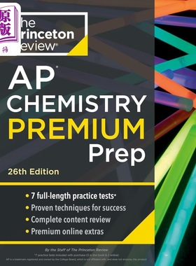 Princeton Review AP Chemistry Premium Prep 2025普林斯顿AP备考指导 化学【中商原版】