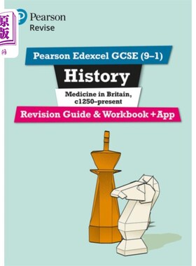 海外直订Pearson REVISE Edexcel GCSE (9-1) History Medici... 皮尔森修订Edexcel GCSE(9-1)历史医学在英国修订指南和工作
