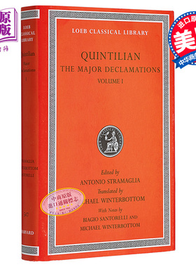 演说术原理 卷1 昆体良 The Major Declamations Volume I 英文原版 Quintilian  Biagio Santorelli 洛布经典【中商原版】