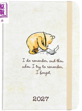 预售 Peter Pauper Press 精致复古笔记本 小熊维尼周计划本 日记本手账本高颜值记事本 英文原版 Winnie The Pooh Weekly Planner