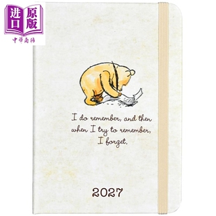 预售 Peter Pauper Press 精致复古笔记本 小熊维尼周计划本 日记本手账本高颜值记事本 英文原版 Winnie The Pooh Weekly Planner