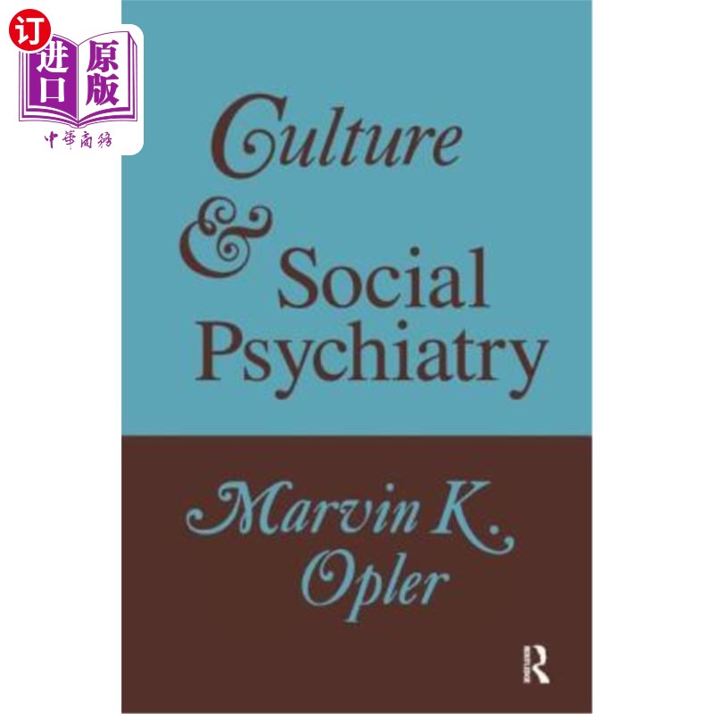 海外直订医药图书Culture & Social Psychiatry 文化与社会精神病学