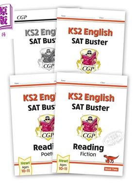 现货 CGP New KS2 English Reading SAT Buster Book 2 英国小学毕业考试阅读理解备考教辅4册套装2 10-11岁 有答案【中商原版】