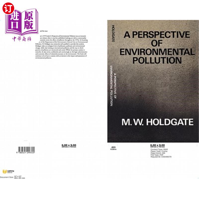 海外直订A Perspective of Environmental Pollution 环境污染透视