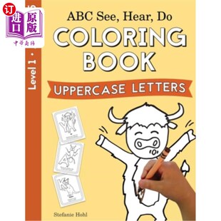 book See 海外直订ABC Uppercase 着色书 ABC Hear 大写字母 Level Letters Coloring