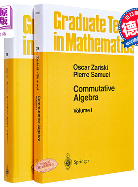 交换代数 2本套装 英文原版 Commutative Algebra Oscar Zariski  Pierre Samuel【中商原版】