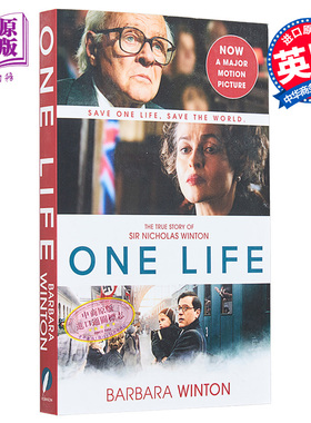 现货 一生 One Life the True Story of Sir Nicholas Winton 英文原版 Barbara Winton 影视小说 流行小说【中商原版】