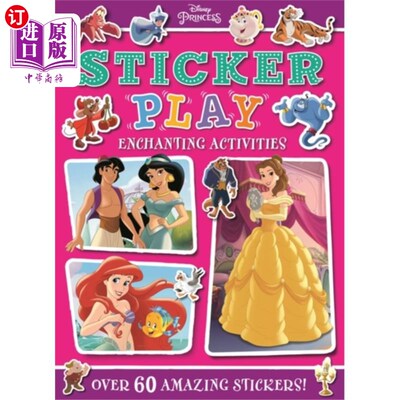 海外直订Disney Princess: Sticker Play Enchanting Activit... 迪士尼公主:贴纸游戏迷人的活动