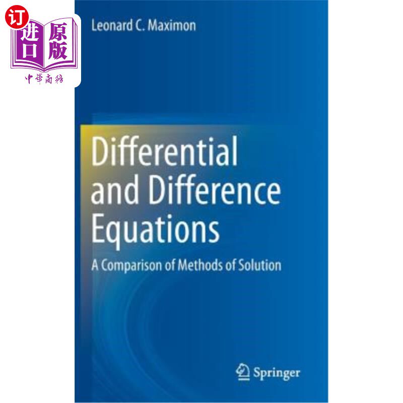 海外直订Differential and Difference Equations: A Comparison of Methods of Solution 微分方程和差分方程：求解方法的比较