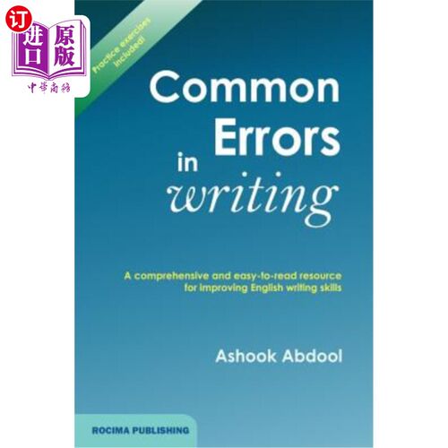 海外直订Common Errors In Writing: A comprehensive and easy-to-read resource for improvin 写作中的常见错误：提高英语