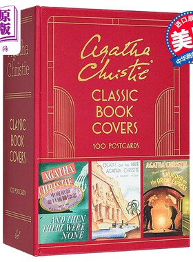 阿加莎克里斯蒂经典书籍封面 100张封面 英文原版 Agatha Christie Classic Book Covers 100 Postcards【中商原版】