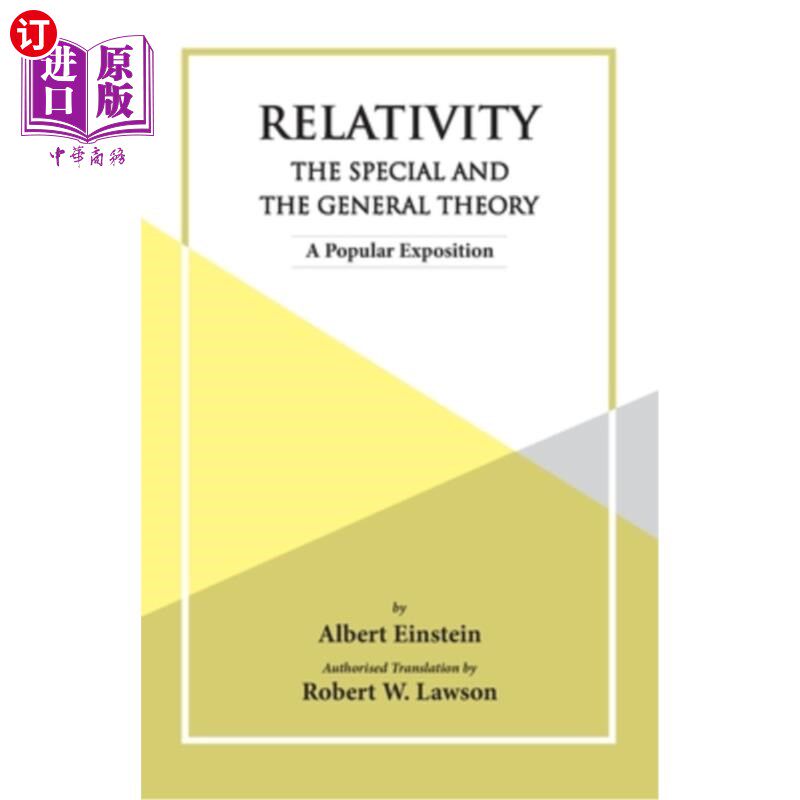 海外直订Relativity The Special And The General Theory 相对论:狭义理论与广义理论