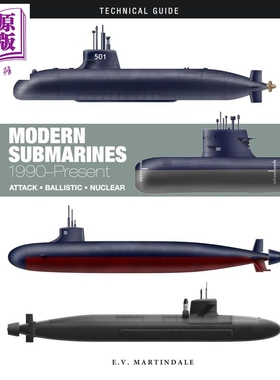 预售 现代潜艇 Modern Submarines 英文原版 E V Martindale 军事科普读物【中商原版】