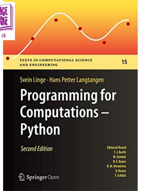现货 计算编程 Python 使用Python 3.6的数值模拟介绍 第2版  Programming for Computations  英文原版 Svein Linge【中商原版】