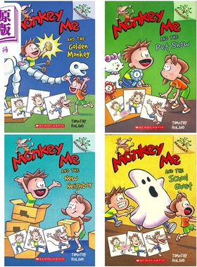 学乐大树系列 英文原版Scholastic Branches Monkey Me 系列4册 学乐桥梁书 我是猴子初级章节书 幽默好读童书【中商原版】