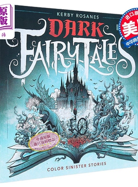 黑暗童话 为阴暗故事上色 涂色书填色书 Dark Fairy Tales Color Sinister Stories 英文原版 Philippines based【中商原版】