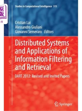 海外直订Distributed Systems and Applications of Information Filtering and Retrieval: Dar 分布式系统和信息过滤与检索