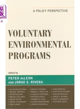 海外直订Voluntary Environmental Programs: A Policy Perspective 自愿环境项目：政策视角