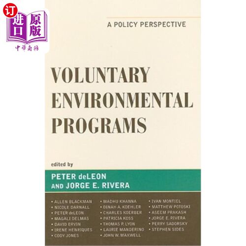 海外直订Voluntary Environmental Programs: A Policy Perspective 自愿环境项目：政策视角